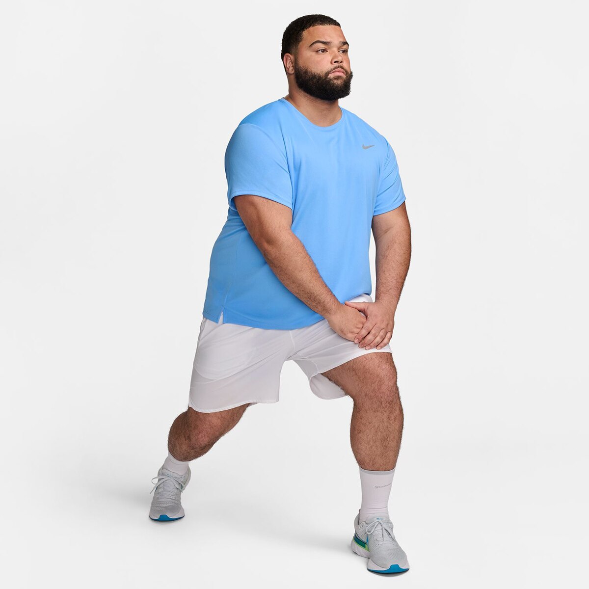T-shirt de homem Miler Nike Azul-6