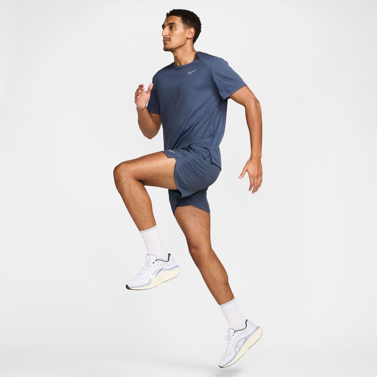 T-shirt de homem Miler Nike Azul-5