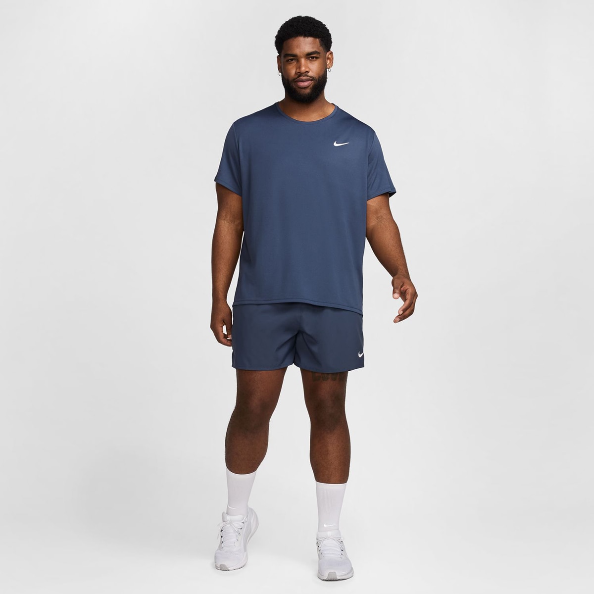 T-shirt de homem Miler Nike Azul-6