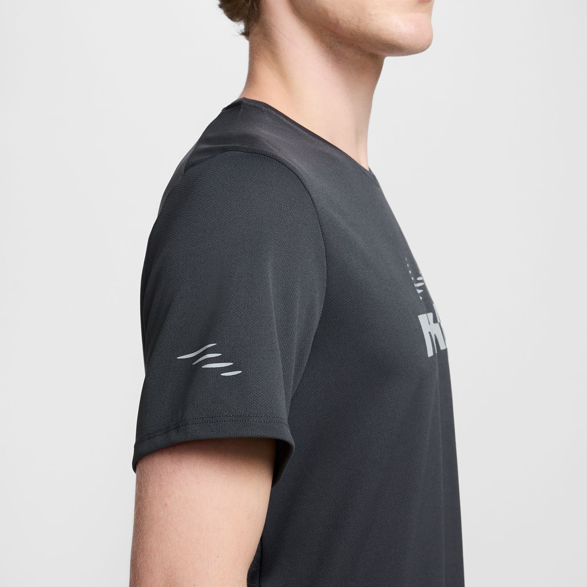 T-shirt de Homem DF UV Miler Flash Cinzento-escuro-5