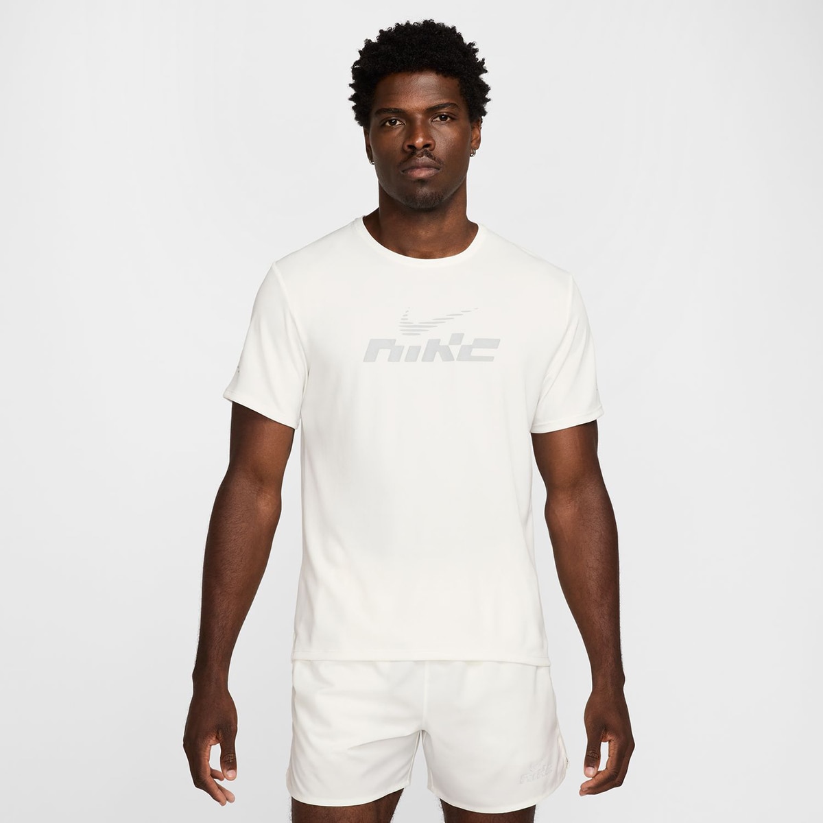 T-shirt de Homem Miler Flash Branco-1