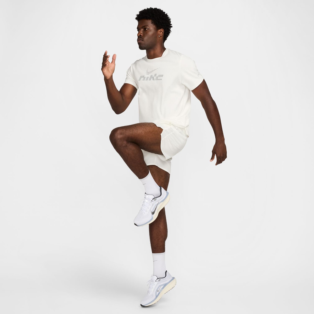 T-shirt de Homem Miler Flash Branco-7