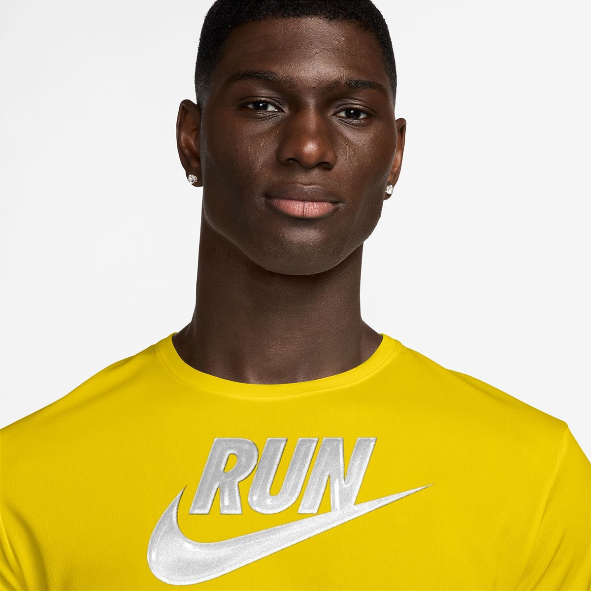 T-shirt de Homem Miler Run Energy Amarelo-3