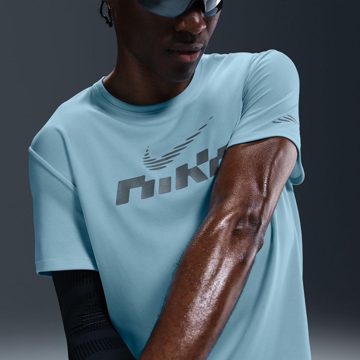 T-shirt de Homem Miler Flash Azul-3