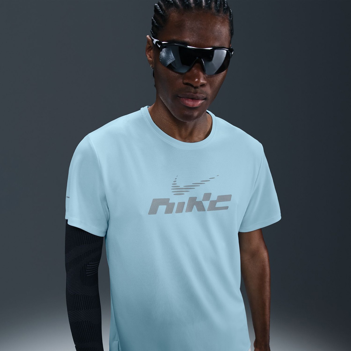 T-shirt de Homem Miler Flash Azul-5