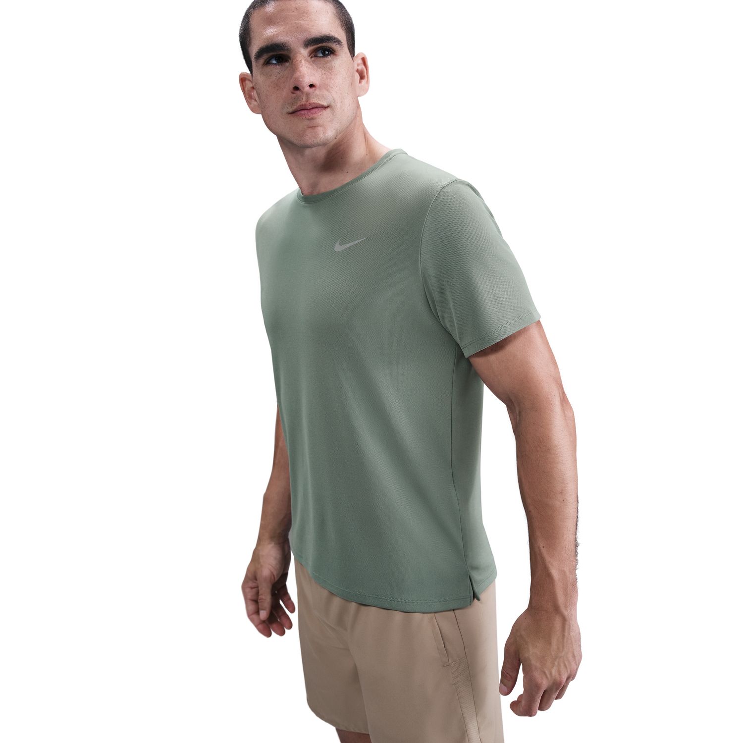 T-shirt de homem Miler Nike Verde-3