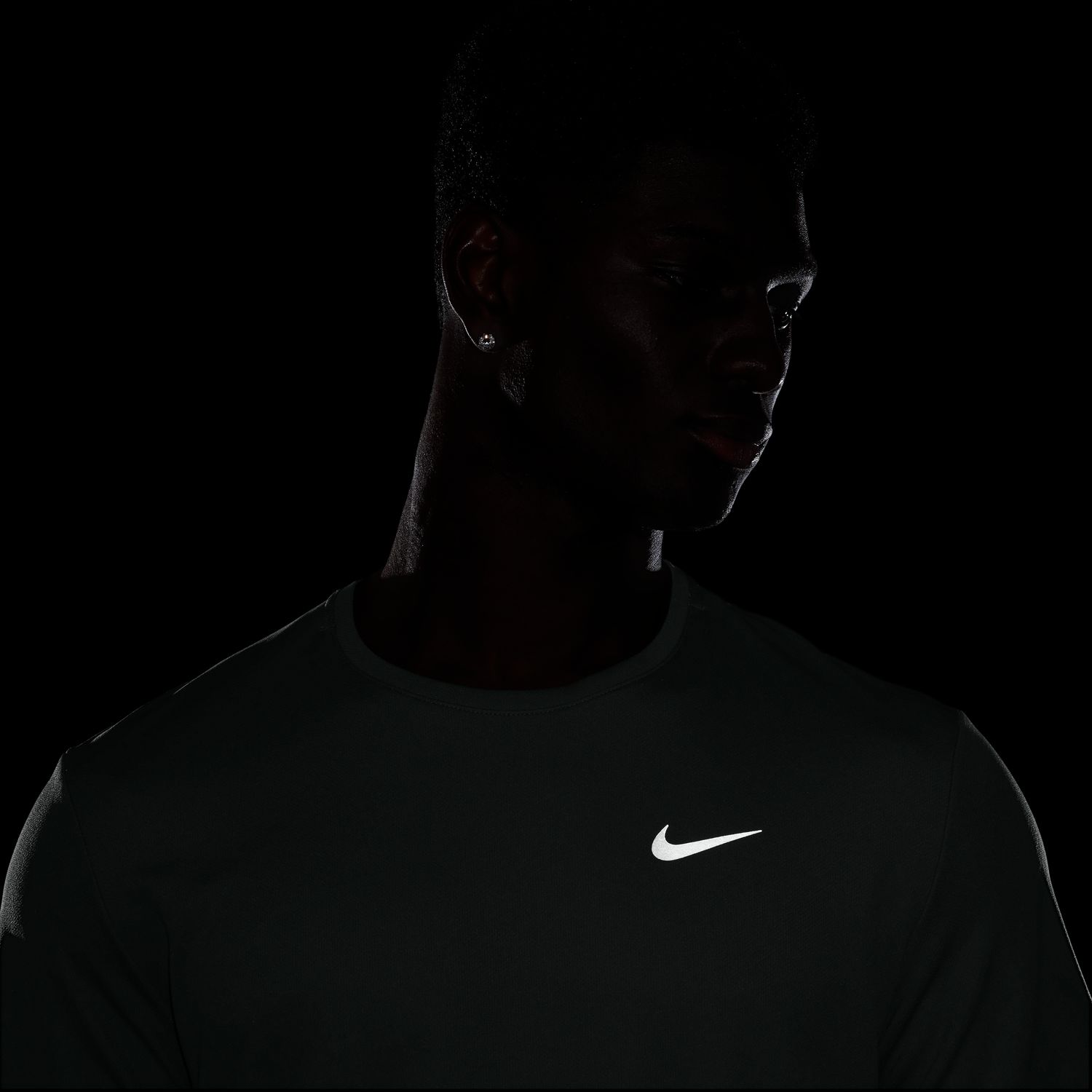 T-shirt de homem Miler Nike Verde-5