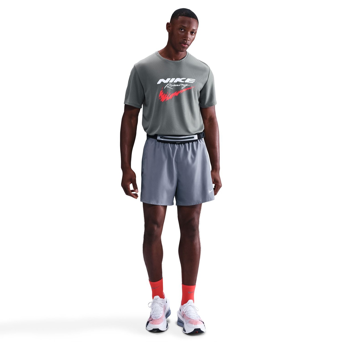 T-shirt de Homem Dri-FIT Miler Ss Cinzento-3
