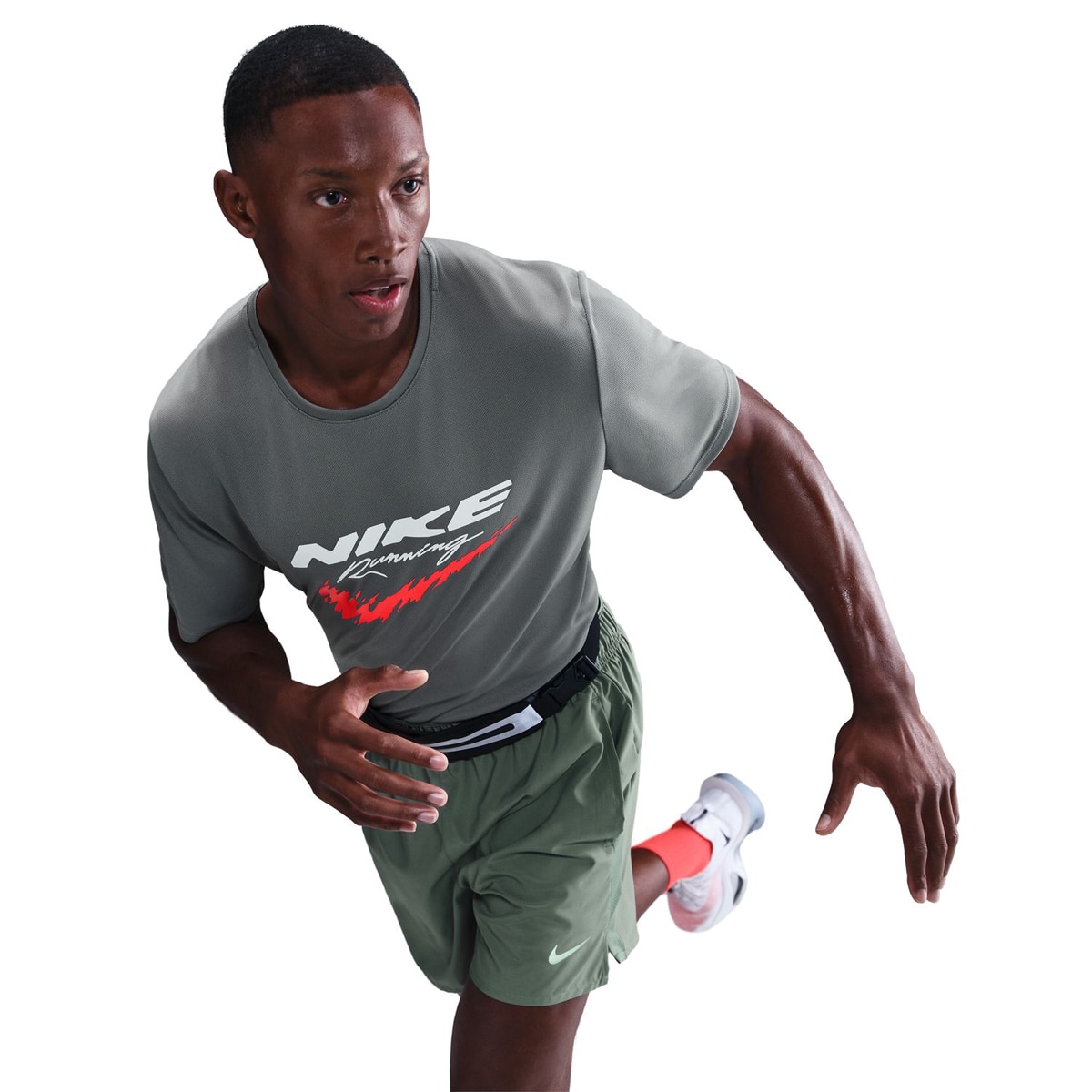 T-shirt de Homem Dri-FIT Miler Ss Cinzento-5
