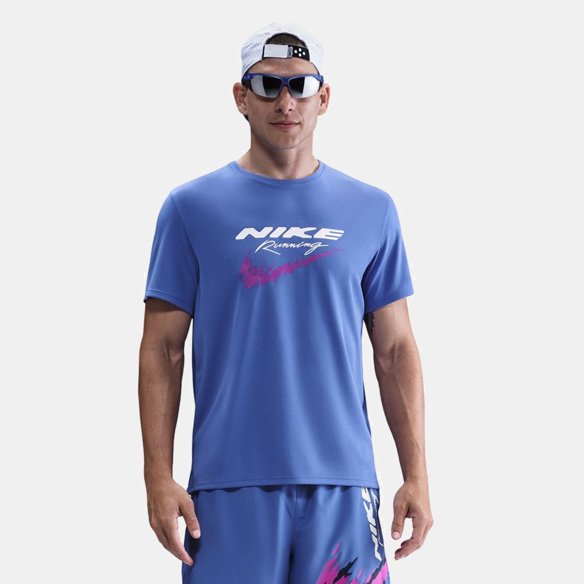 T-shirt de Homem Dri-FIT Miler Ss Azul-1