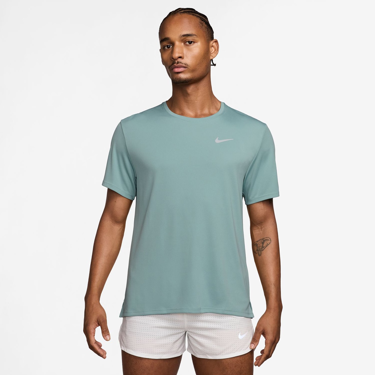 T-shirt de homem Miler Nike Verde-1