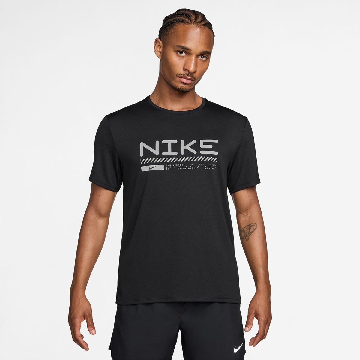 T-shirt de homem Miler Nike Preto-1