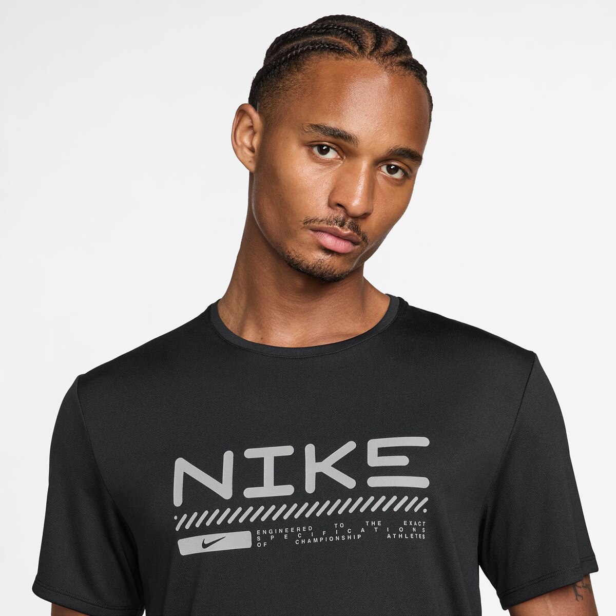 T-shirt de homem Miler Nike Preto-3