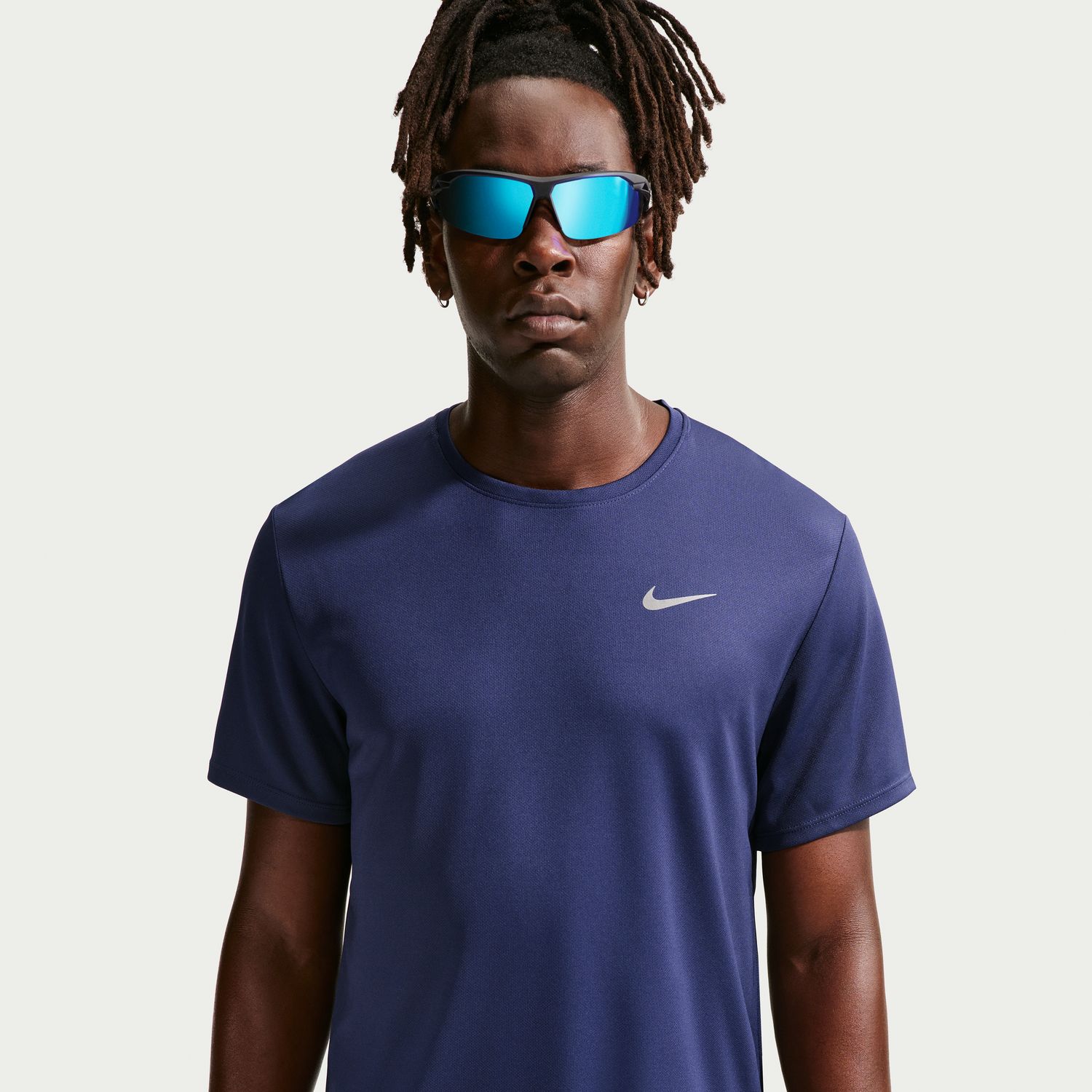 T-shirt de homem Miler Nike Azul-marinho-1