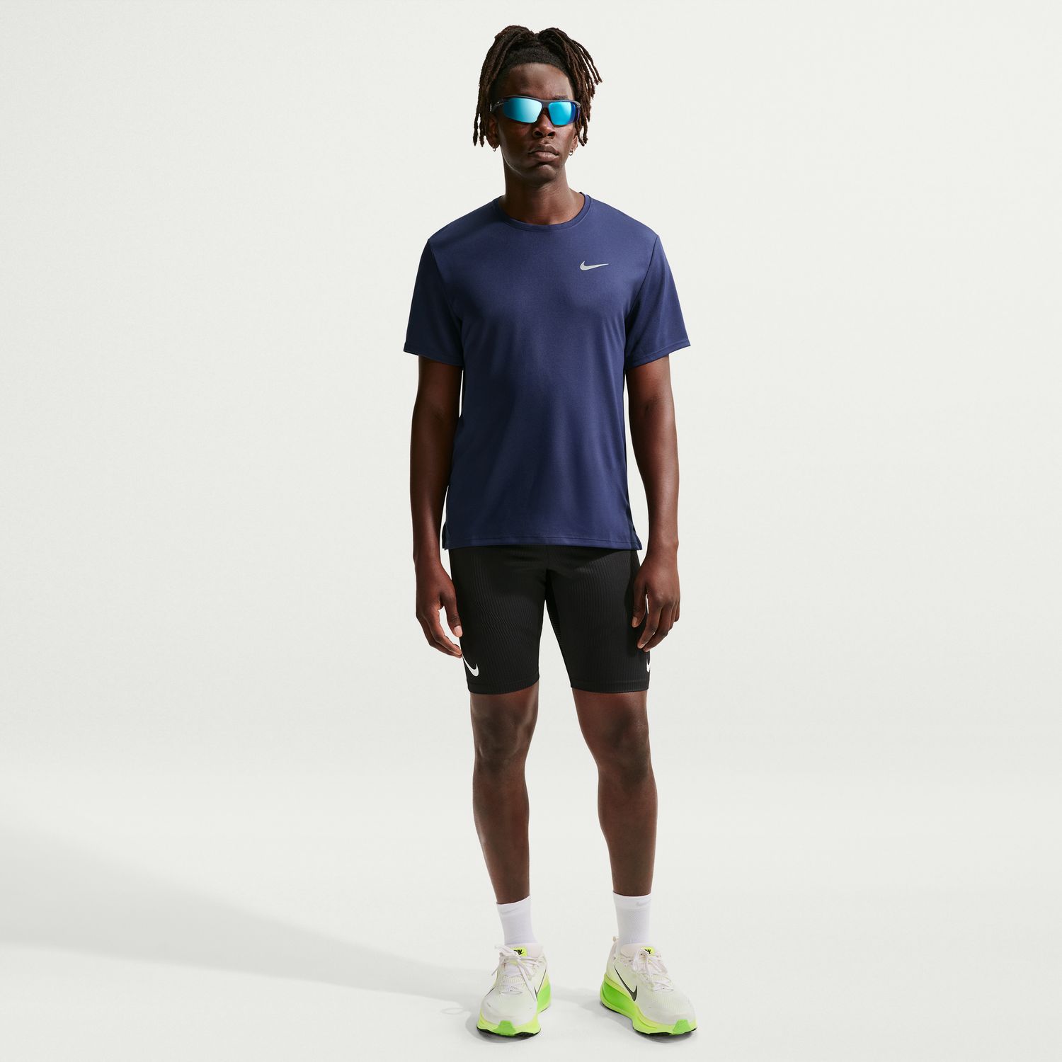 T-shirt de homem Miler Nike Azul-marinho-3