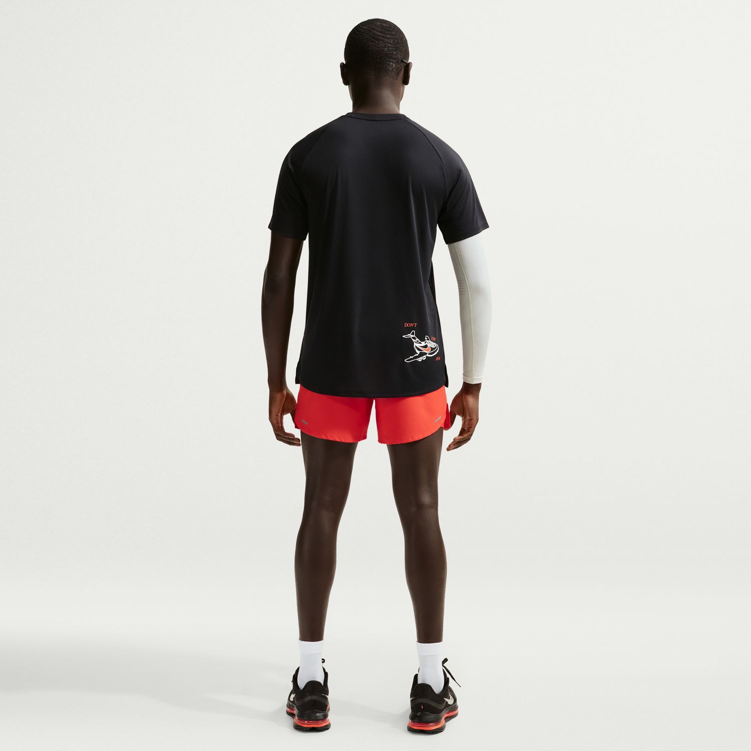 T-shirt de Homem Dfadv Fly Stride Ss Preto-2