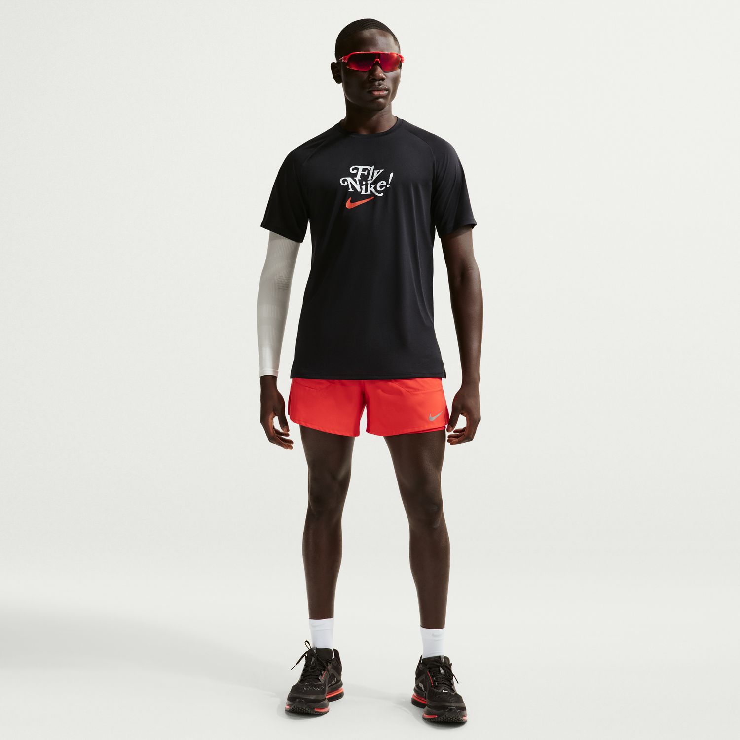 T-shirt de Homem Dfadv Fly Stride Ss Preto-3