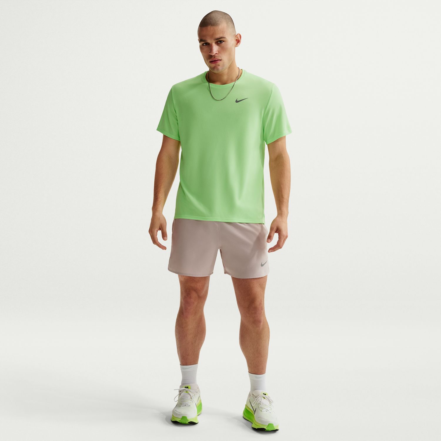 T-shirt de homem Miler Nike Verde-3