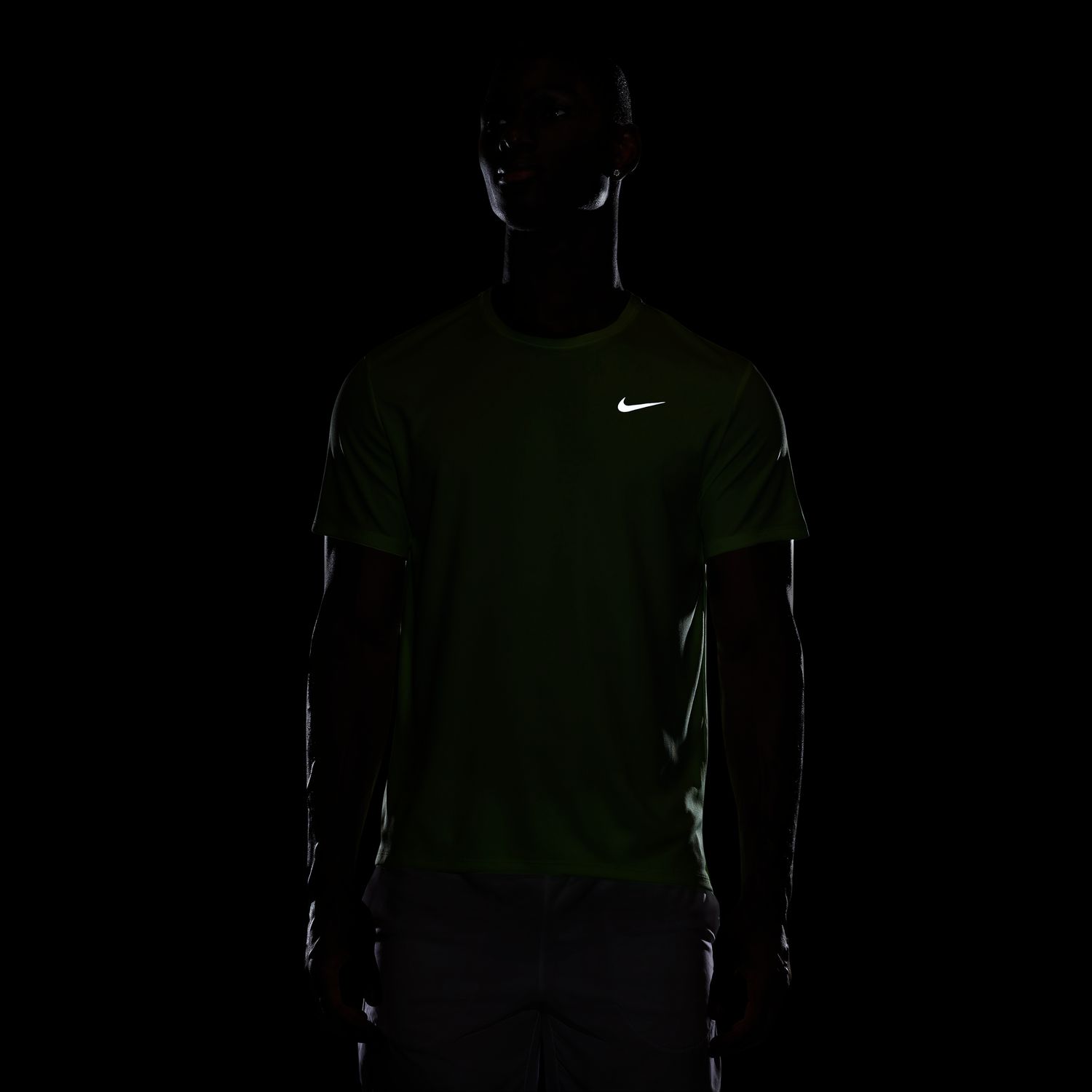 T-shirt de homem Miler Nike Verde-6