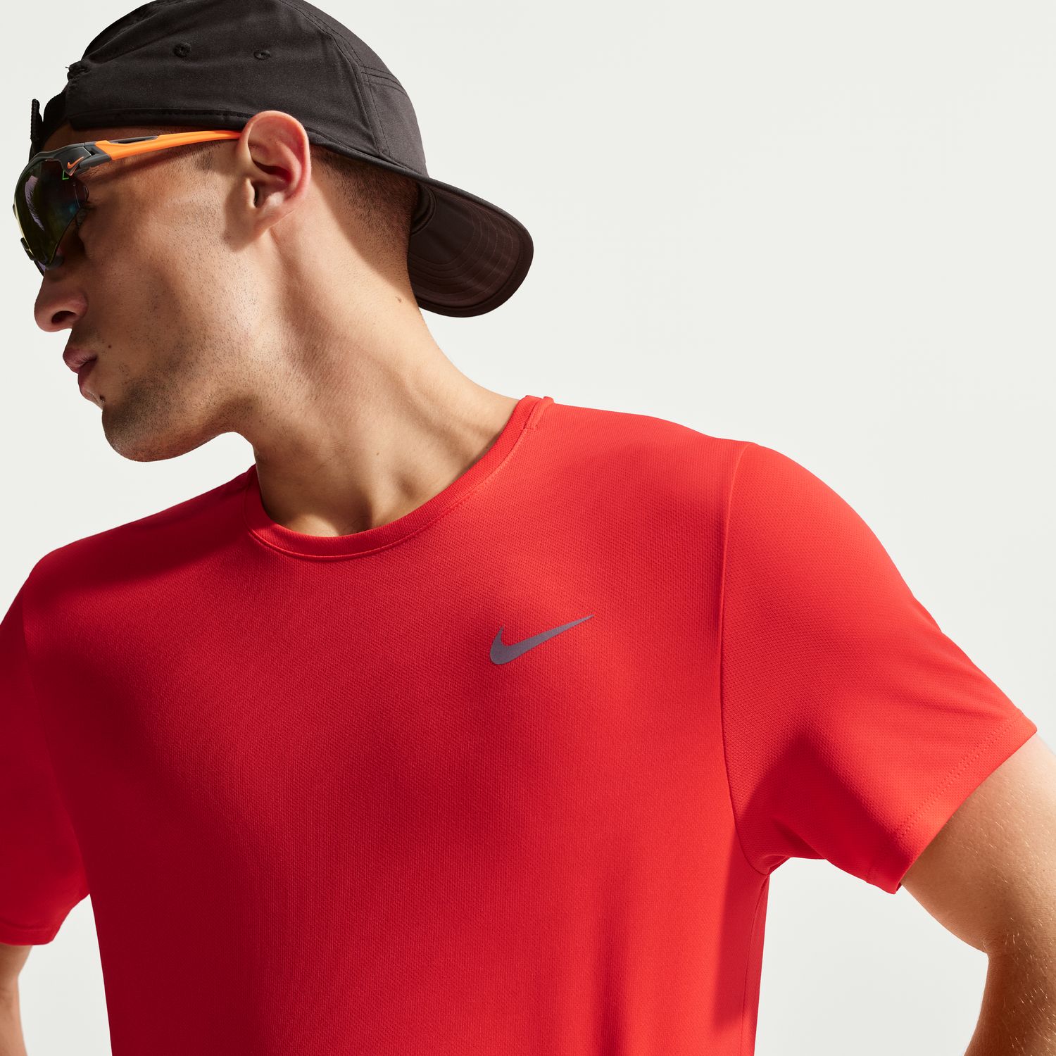 T-shirt de homem Miler Nike Vermelho-6