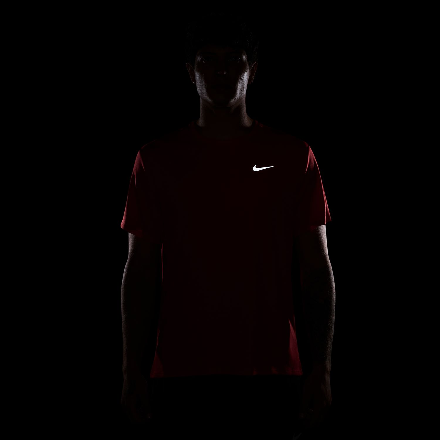 T-shirt de homem Miler Nike Vermelho-9