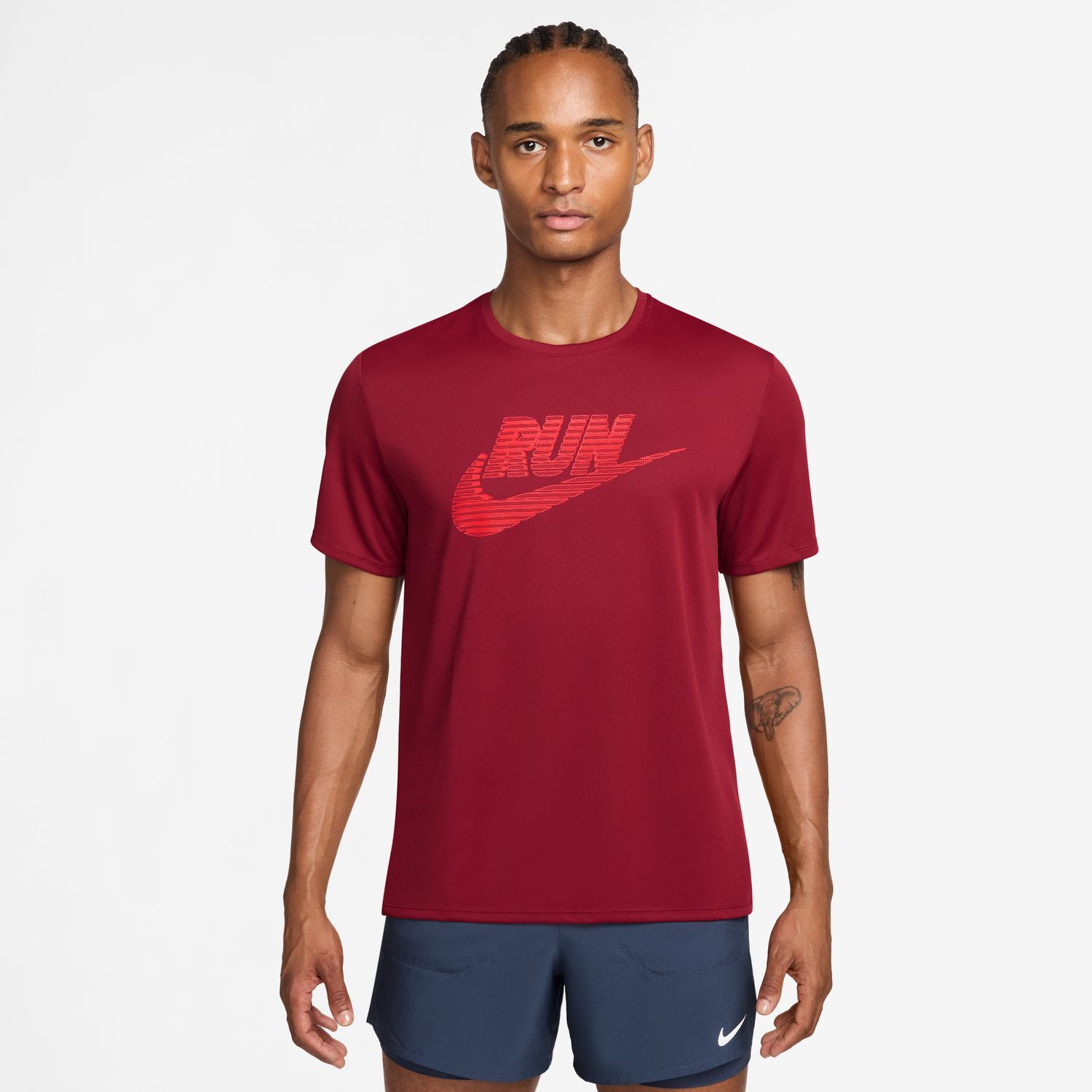 T-shirt de Homem DF Uv Miler Run Energy Ss Vermelho-1
