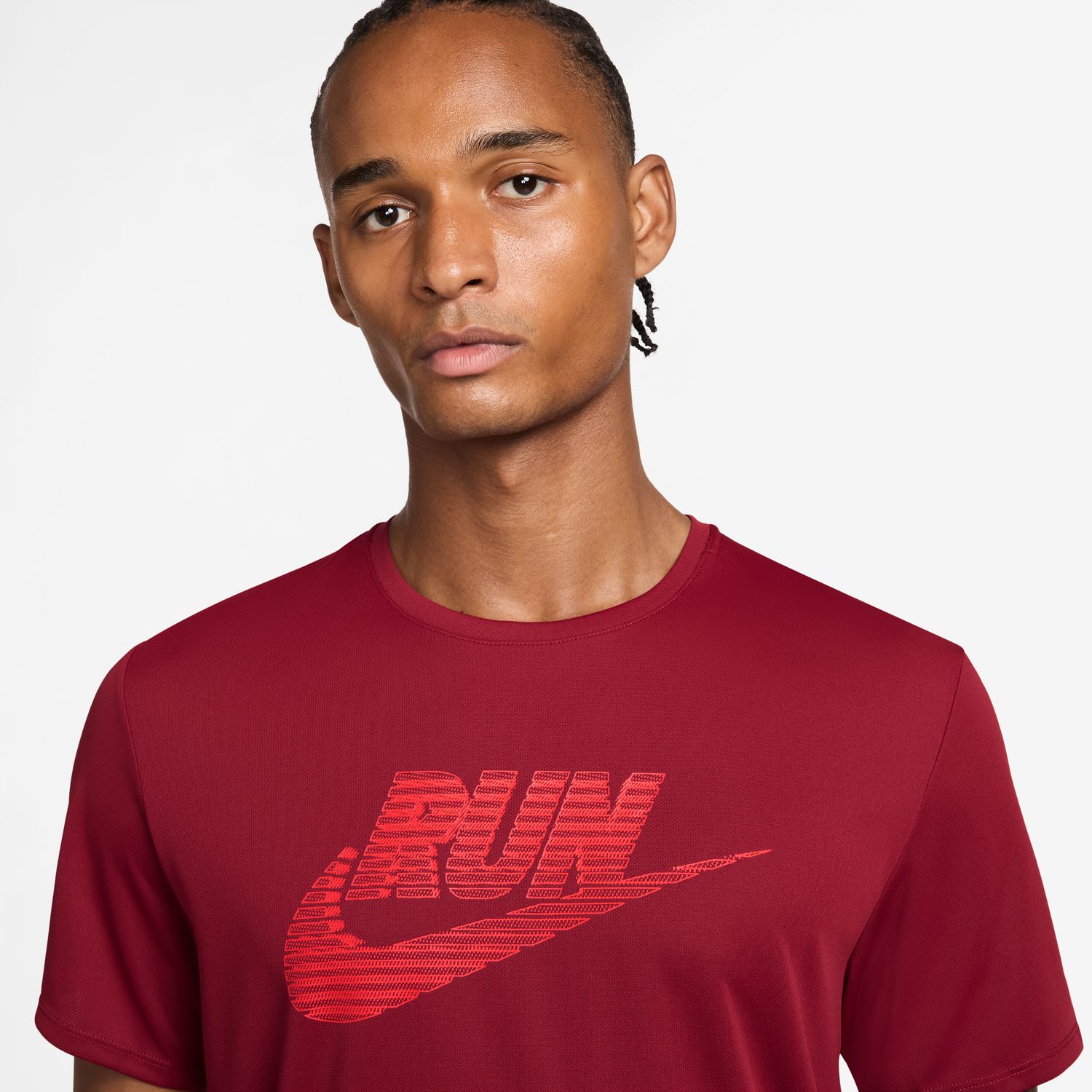 T-shirt de Homem DF Uv Miler Run Energy Ss Vermelho-3