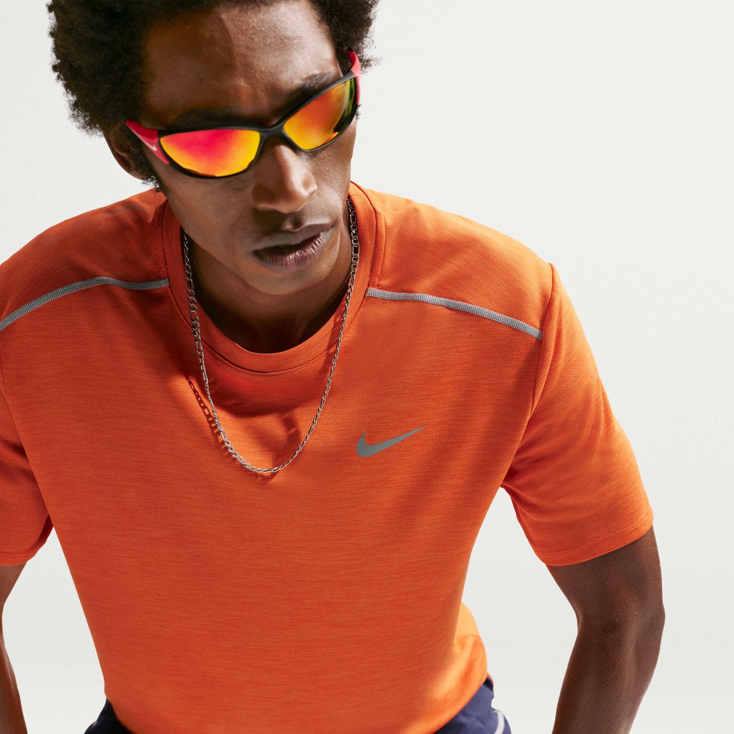 T-shirt de Homem DF UV Miler Laranja-2