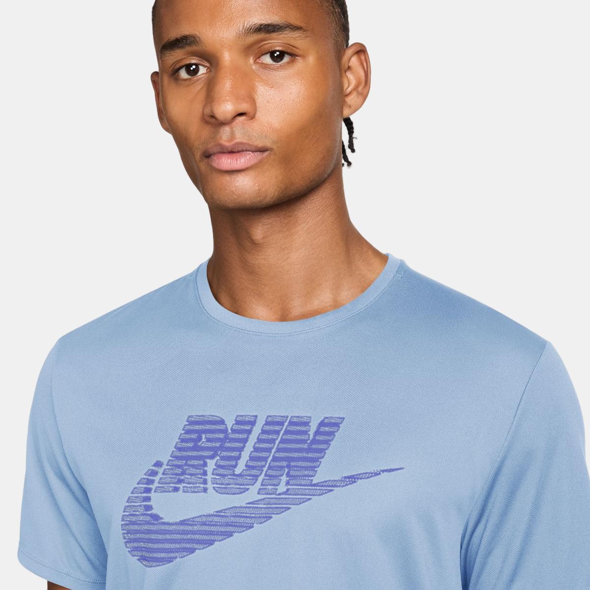 T-shirt de Homem DF UV Miler Run Energy Azul-3