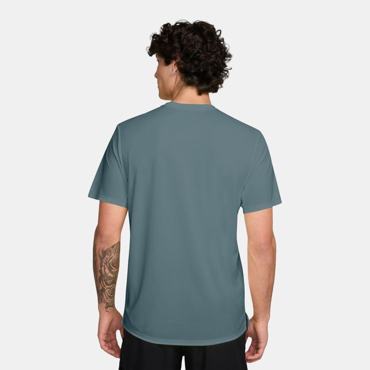 T-shirt de Running de Homem M NK DF UV Miler SS Verde-2