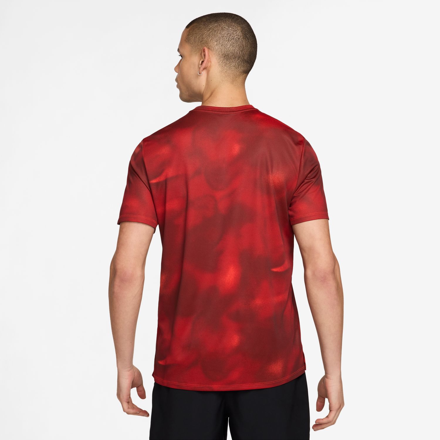 T-shirt de Homem M Nk DF Uv Miler Aop SS Vermelho-2