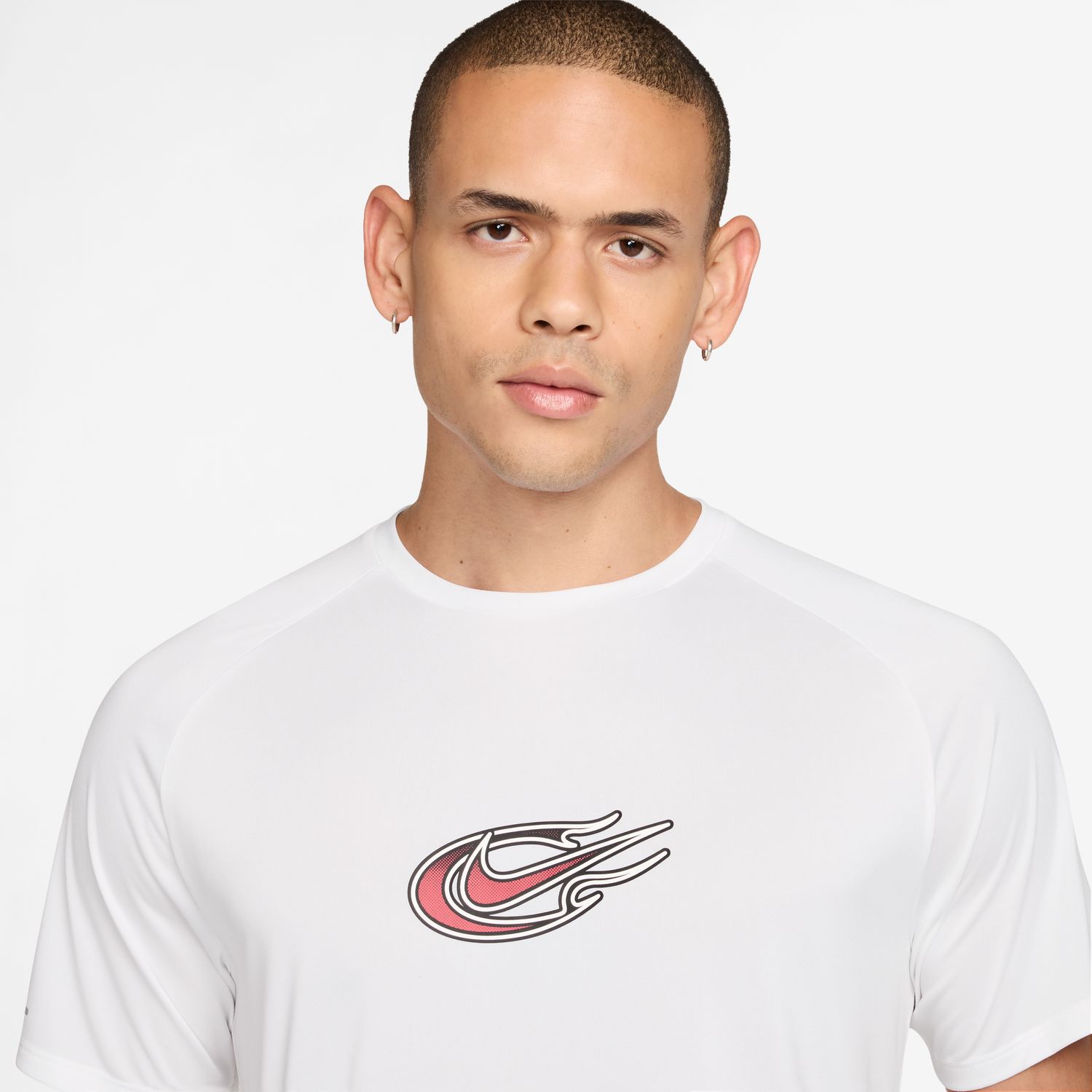 T-shirt de Homem M Nk Dfadv Stride Unstp SS Top Branco-3