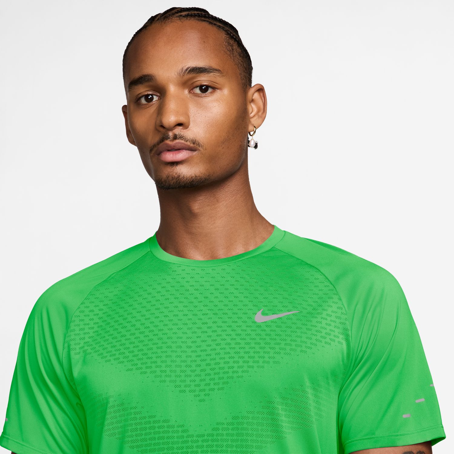 T-shirt de Homem M NK DFADV STRIDE SS TOP Verde-3