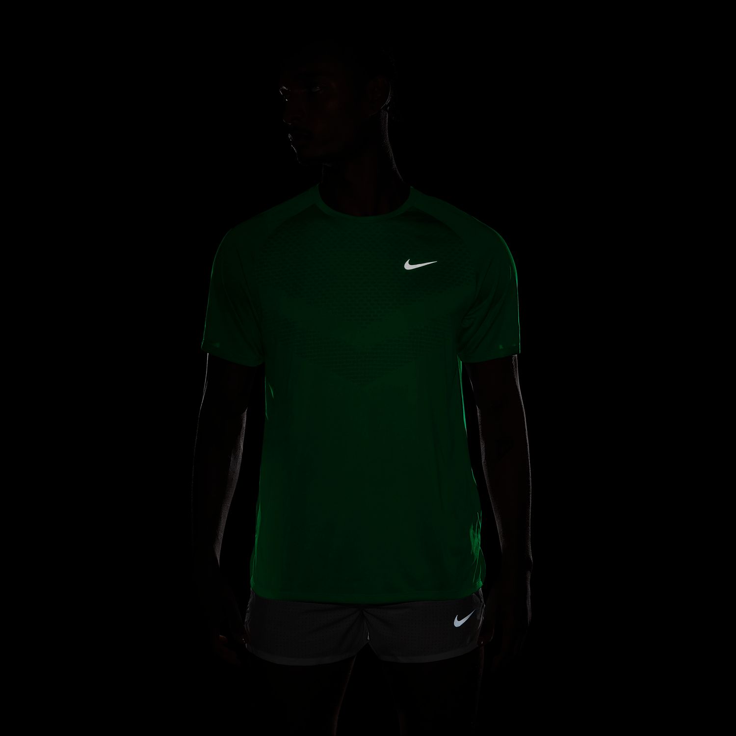T-shirt de Homem M NK DFADV STRIDE SS TOP Verde-4