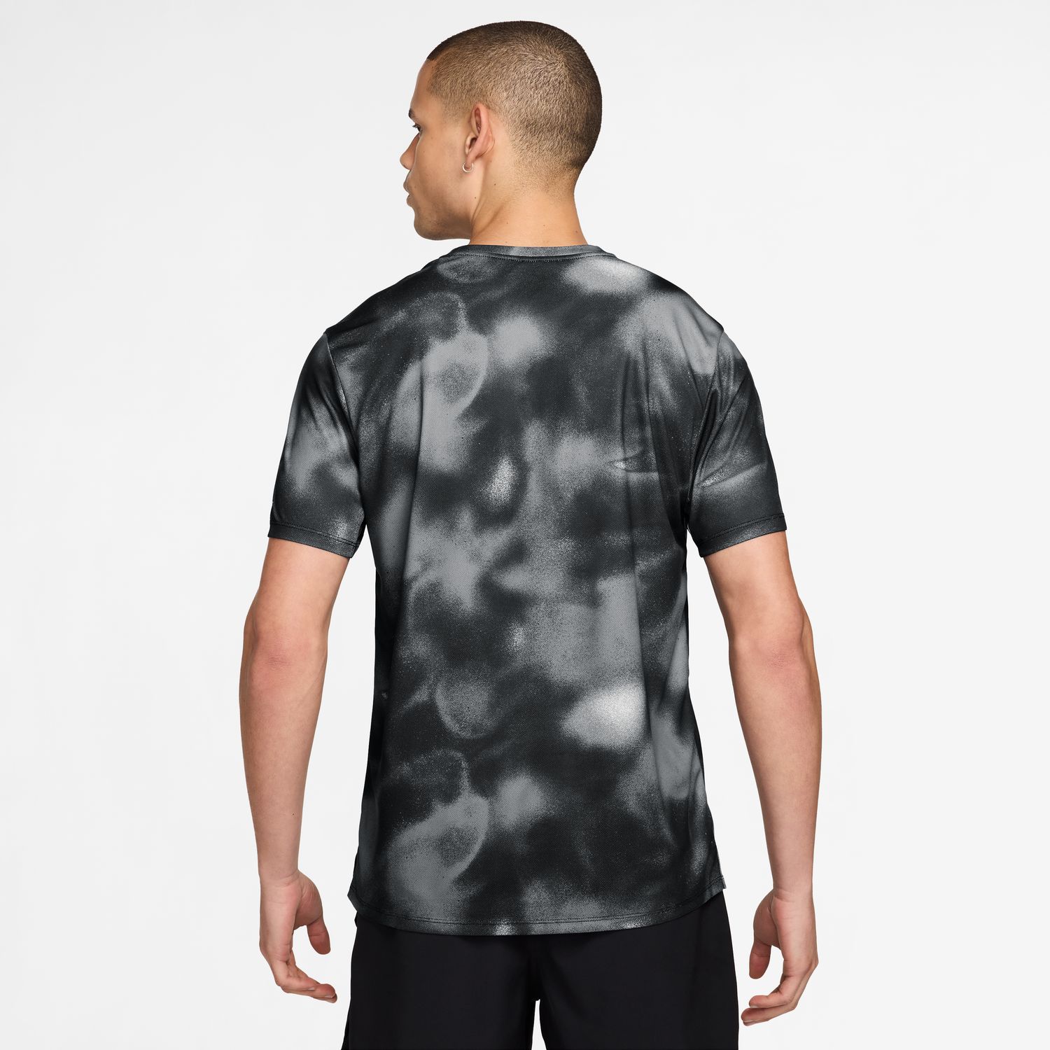 T-shirt de Homem M NK DF UV MILER AOP SS Preto-2