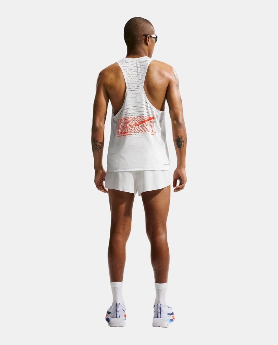 T-shirt de Homem M Nk Dfadv Aeroswift Gfx Snglt Branco-5