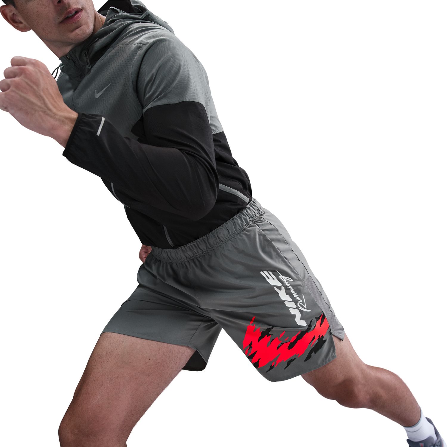 Calções de Homem Dri-FIT Energy Challengr 7Bf Cinzento-4