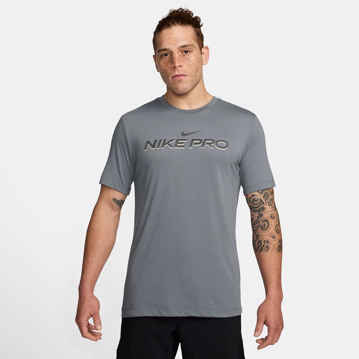T-shirt de homem Dri-FIT Nike Cinzento-claro-1