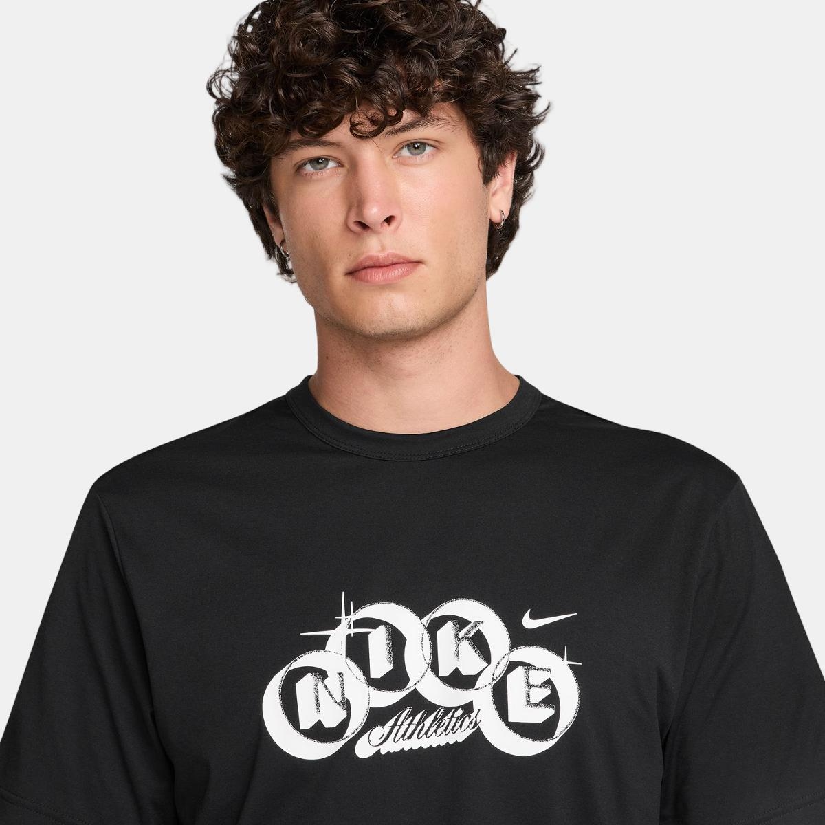 T-shirt de Training de Homem M NK DF Hyverse GFX SS Top Preto-3