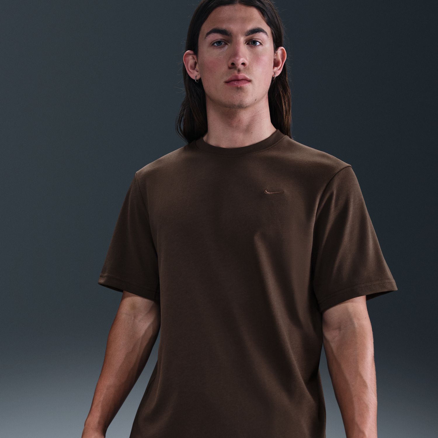 T-shirt de Homem M Nk DF Primary Stmt SS Castanho-6