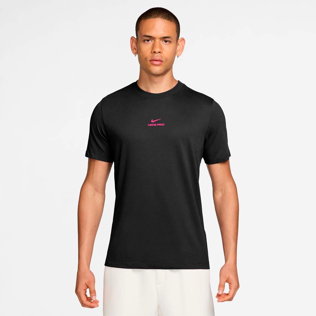 Camiseta de hombre M Nk DF Tee Std Pro Nike - Negro / Rosa Negro / Rosa-1