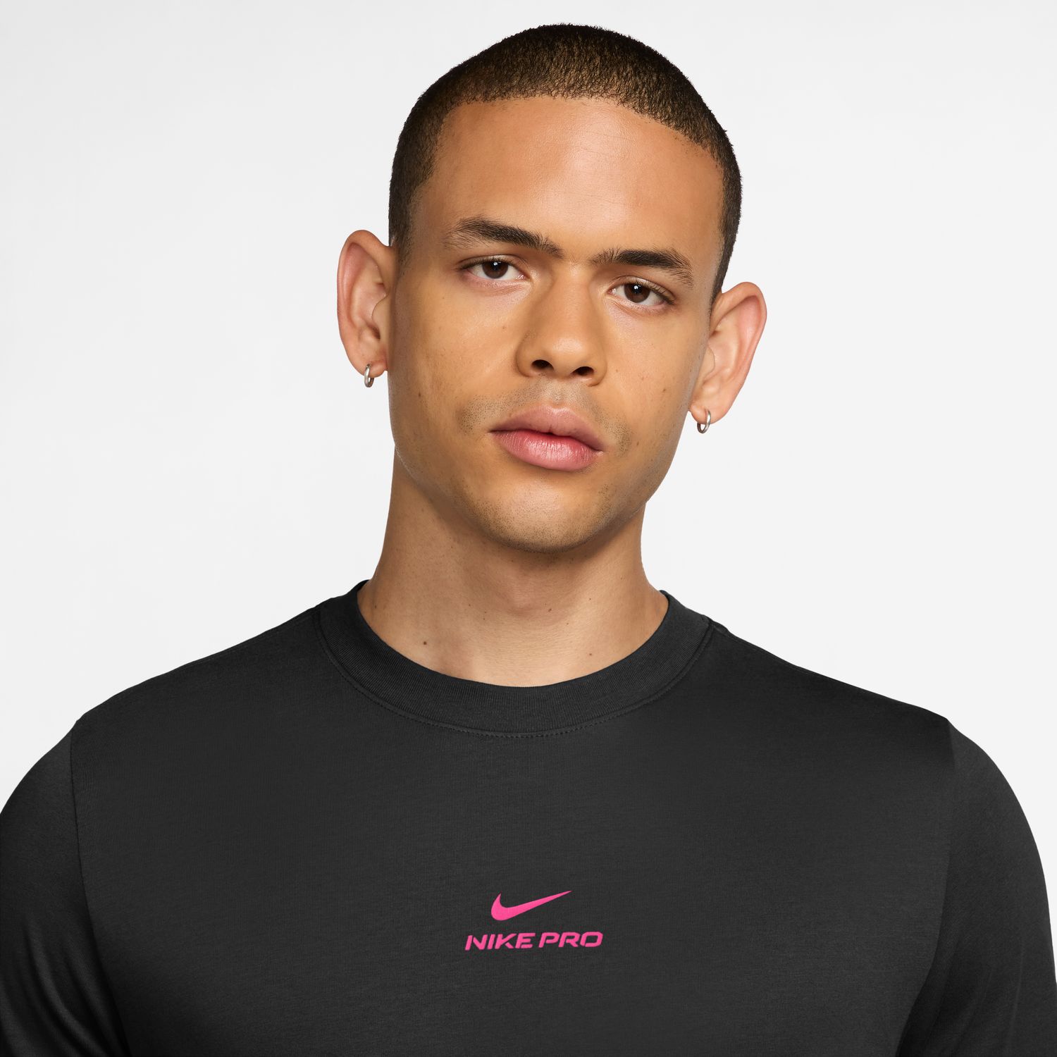 Camiseta de hombre M Nk DF Tee Std Pro Nike - Negro / Rosa Negro / Rosa-3