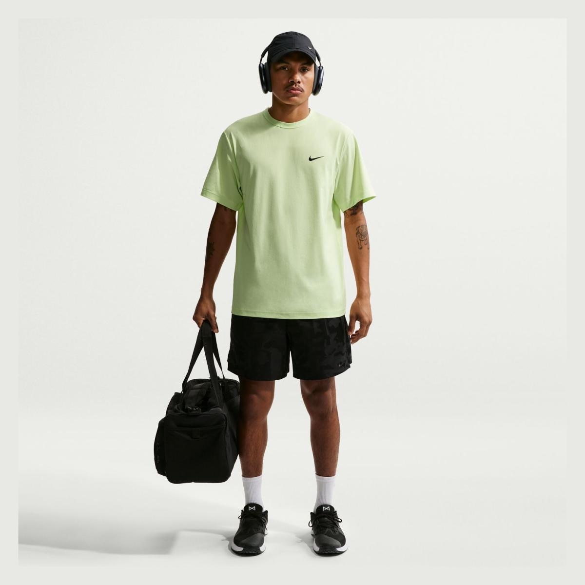 T-shirts de Homem M NK Df Uv Hyverse SS Verde-2