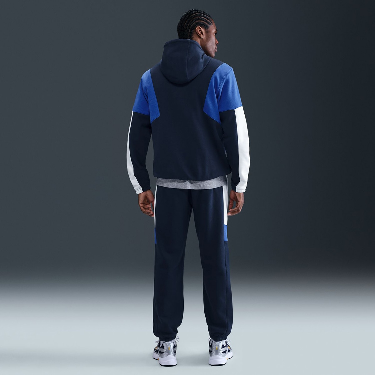 Fato de Treino Casual de Homem Sportswear Club Men's Fleece Hooded Tracksuit Azul-2