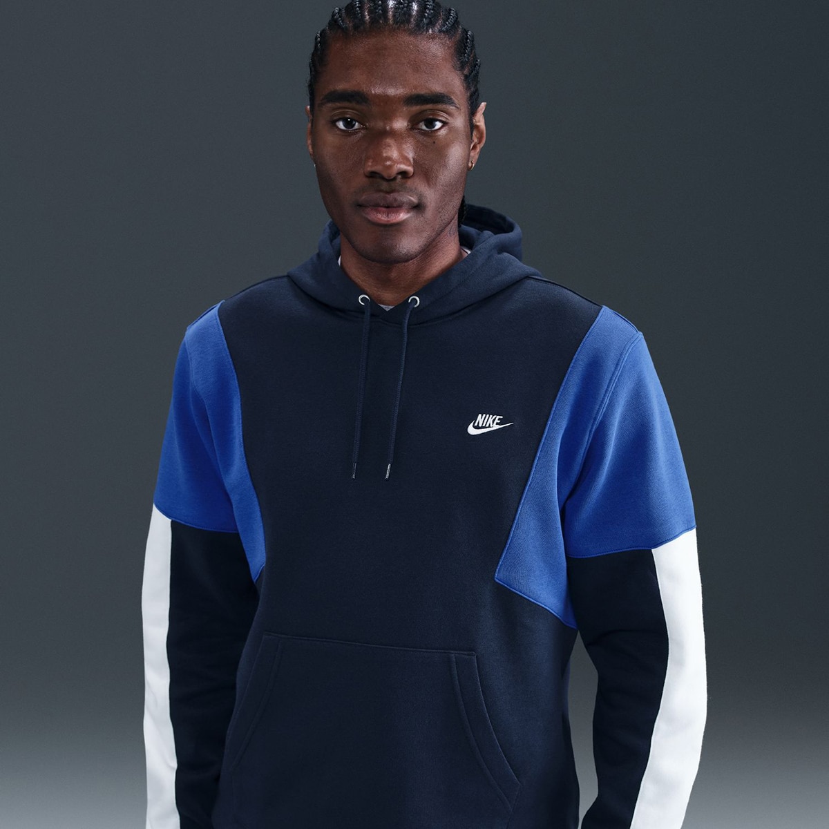 Fato de Treino Casual de Homem Sportswear Club Men's Fleece Hooded Tracksuit Azul-4