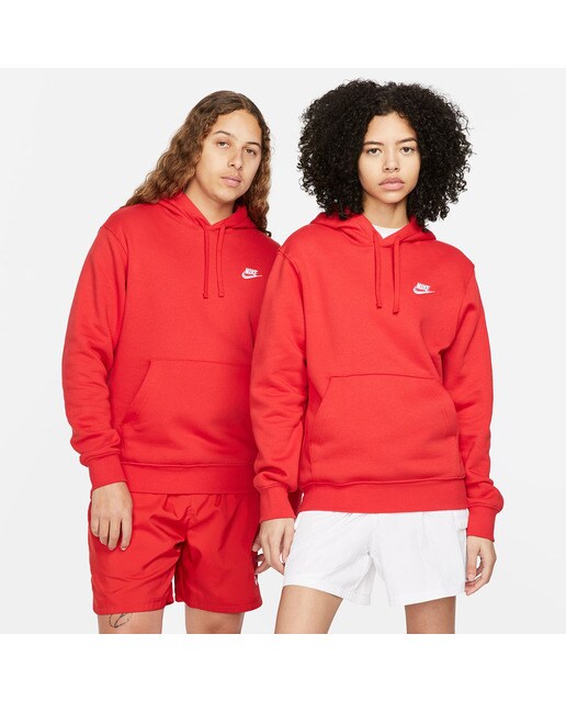 Sweatshirt de homem Sportswear Club Fleece Nike Vermelho / Branco-1