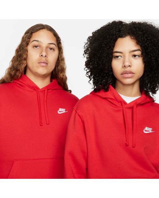 Sweatshirt de homem Sportswear Club Fleece Nike Vermelho / Branco-5