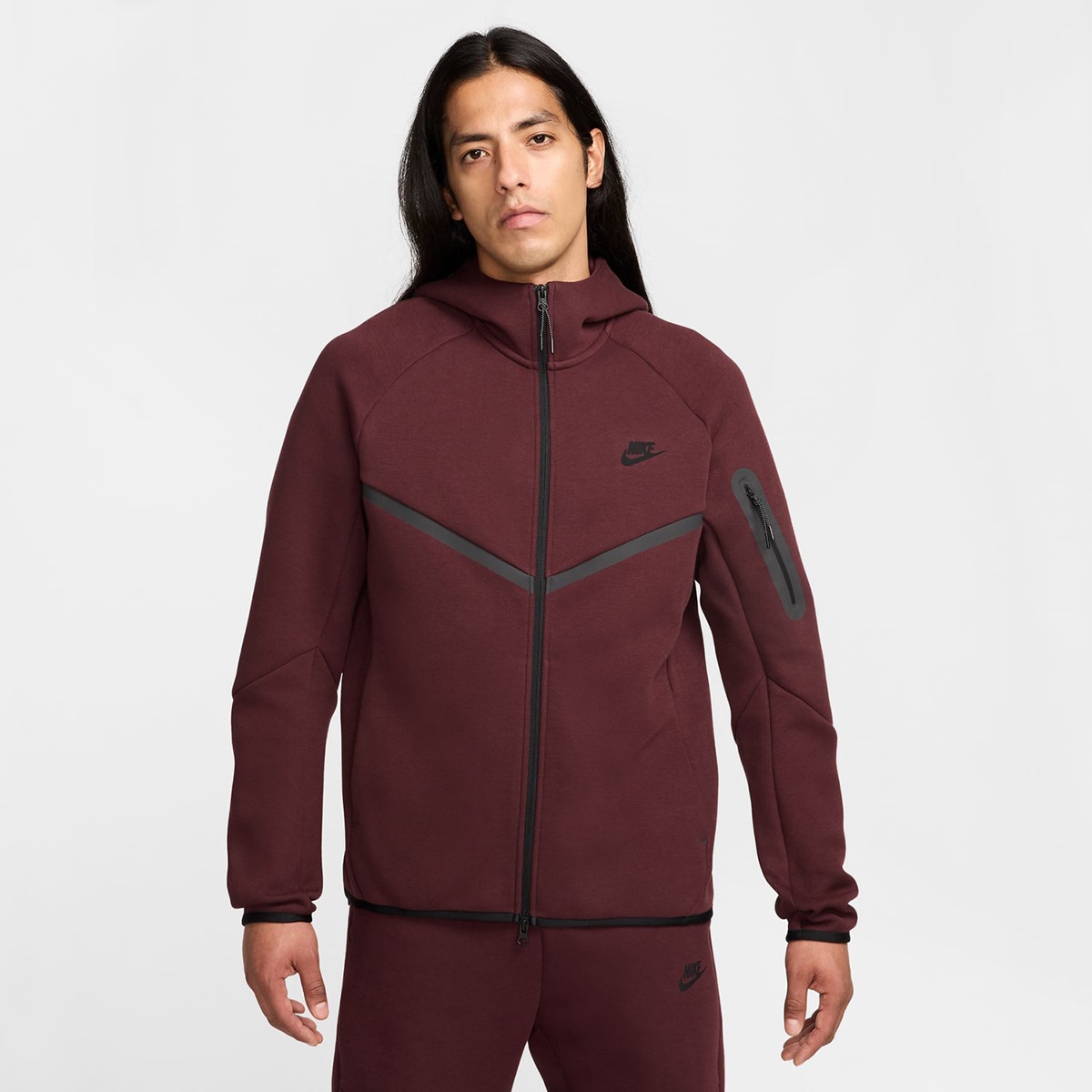 Sweatshirt de Homem Tech Bordeaux-1