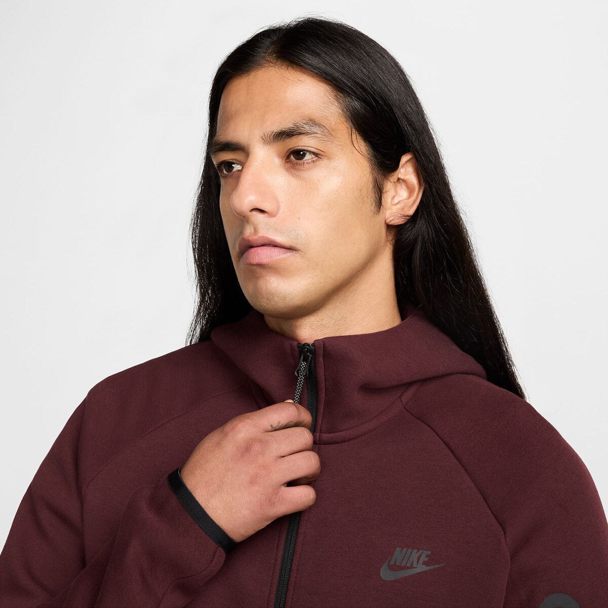 Sweatshirt de Homem Tech Bordeaux-4