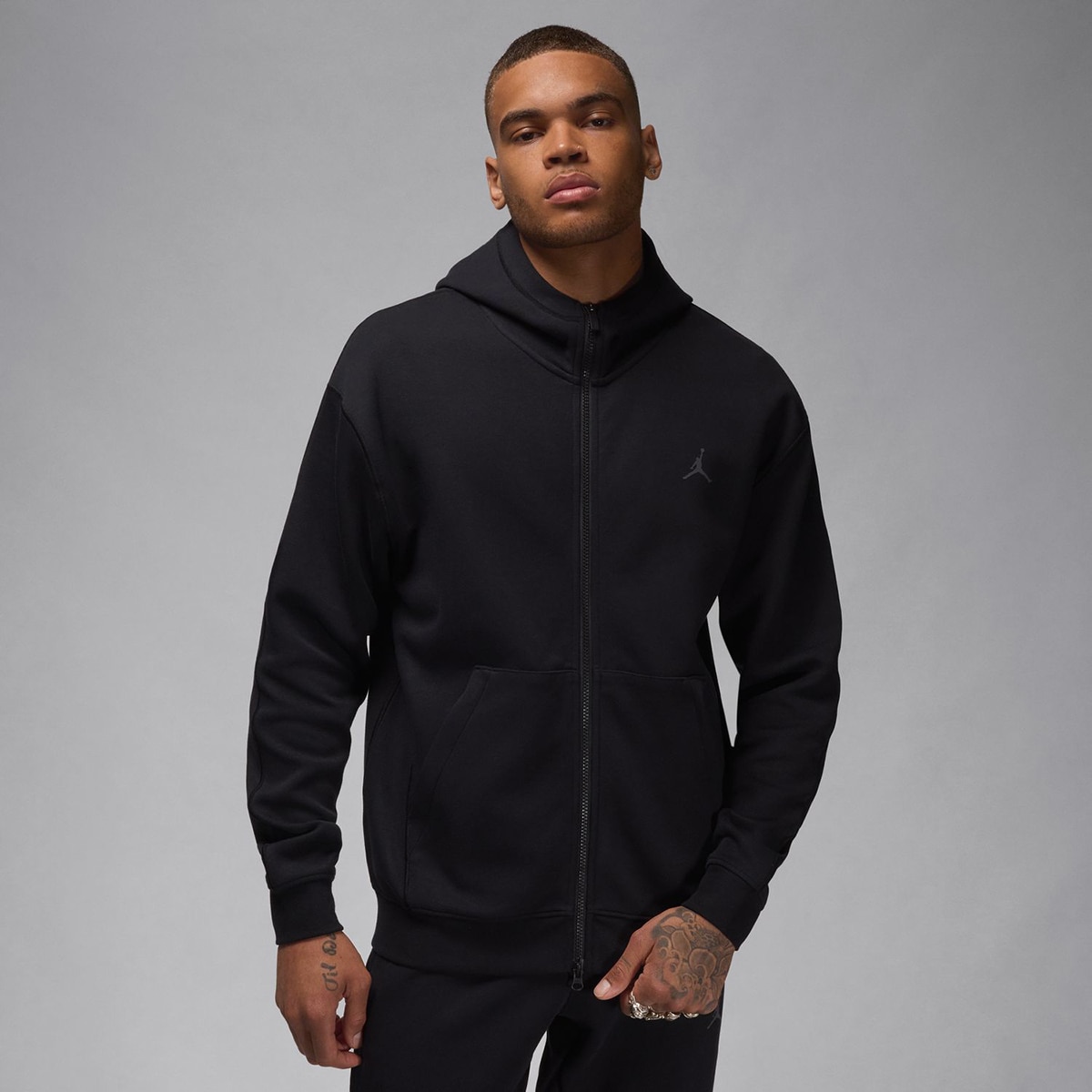 Sweatshirt de Homem Dri-FIT Hoop Fleece Preto-1